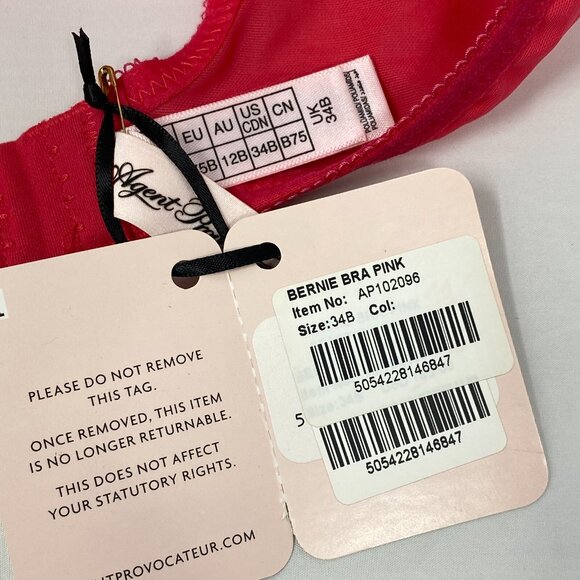 Agent Provocateur Bernie Pink Bra NWT $195 - Picture 15 of 16